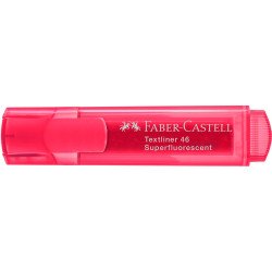 Szövegkiemelő 1-5mm vágott hegyű Faber-Castell 46 fluoreszkáló piros