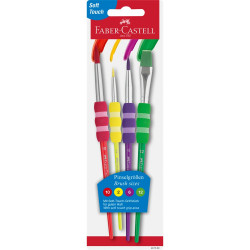 Ecsetkészlet, 2, 6, 10, 12, puha tapintású kerek/lapos végű Faber-Castell 4klf. testszín Író- irodaszer, papíráru Faber - Castell