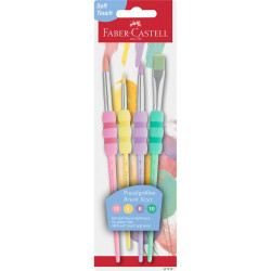Ecsetkészlet, 4, 8, 10, 12, puha tapintású pasztell kerek/lapos Faber-Castell 4klf. testszín Író- irodaszer, papíráru Faber - Castell