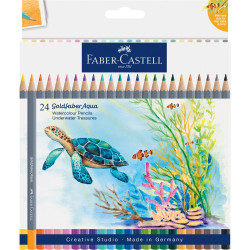 Színes ceruza készlet, akvarell hatszögletű GOLDFABER AQUA Víz alatti kincsek Faber-Castell 24klf. szín Író- irodaszer, papíráru Faber - Castell