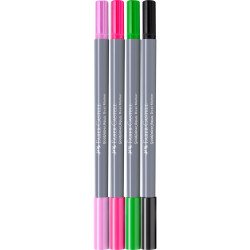 Rostirón, filctoll készlet akvarell kétvégű GOLDFABER AQUA Bolyhos flamingó Faber-Castell 4klf. szín