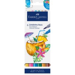 Rostirón, filctoll készlet akvarell kétvégű GOLDFABER AQUA Kókuszos koktél Faber-Castell 4klf. szín Filctoll Faber - Castell