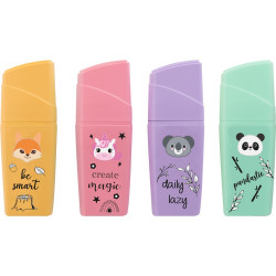Szövegkiemelő készlet mini pasztell ANIMAL Faber-Castell 4klf.szín