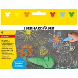 Aszfaltkréta készlet egér alakú, papír dobozban Faber-Castell 6klf.szín Író- irodaszer, papíráru Faber - Castell