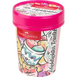 Szövegkiemelő készlet 1-5mm vágott,papír pohárban Faber-Castell 46 pasztell 10klf. szín Író- irodaszer, papíráru Faber - Castell