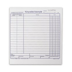 Könyvelési bizonylat 50x2 lapos tömb 203x198 mm B.13-503/V