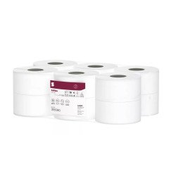 Toalettpapír 2 rétegű közületi átmérő: 18 cm laponkénti adagolás 180 m/tekercs 12 tekercs/csomag Satino Wepa Prestige 2