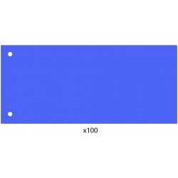 Elválasztócsík, 24x10,5 cm, 100 db/csomag PP Economix kék Elválasztó lap Economix