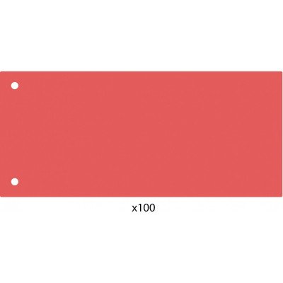 Elválasztócsík, 24x10,5 cm, 100 db/csomag PP Economix piros