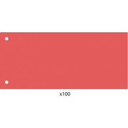 Elválasztócsík, 24x10,5 cm, 100 db/csomag PP Economix piros Elválasztó lap Economix