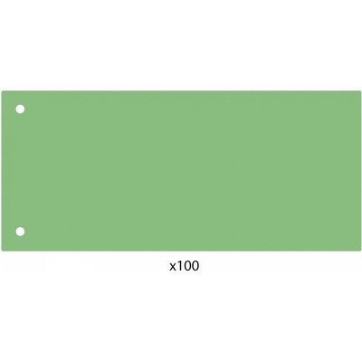 Elválasztócsík, 24x10,5 cm, 100 db/csomag PP Economix zöld