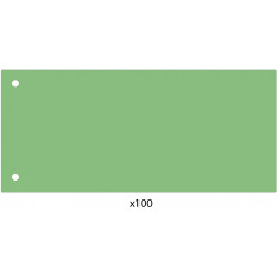 Elválasztócsík, 24x10,5 cm, 100 db/csomag PP Economix zöld Elválasztó lap Economix