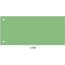 Elválasztócsík, 24x10,5 cm, 100 db/csomag PP Economix zöld Elválasztó lap Economix