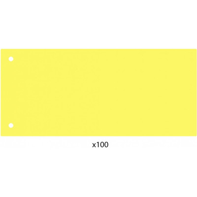 Elválasztócsík, 24x10,5 cm, 100 db/csomag PP Economix sárga