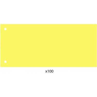 Elválasztócsík, 24x10,5 cm, 100 db/csomag PP Economix sárga