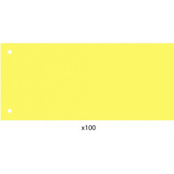 Elválasztócsík, 24x10,5 cm, 100 db/csomag PP Economix sárga Elválasztó lap Economix