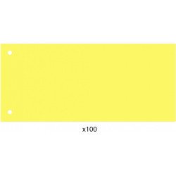 Elválasztócsík, 24x10,5 cm, 100 db/csomag PP Economix sárga Elválasztó lap Economix