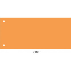 Elválasztócsík, 24x10,5 cm, 100 db/csomag PP Economix narancs Elválasztó lap Economix