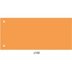 Elválasztócsík, 24x10,5 cm, 100 db/csomag PP Economix narancs Elválasztó lap Economix