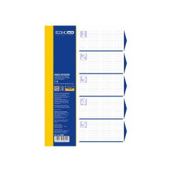 Elválasztólap, A4, prespán mintás 160 micron, 5 részes, PP Economix Elválasztó lap Economix