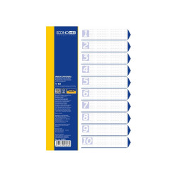 Elválasztólap, A4, prespán mintás 160 micron, 10 részes, PP Economix Elválasztó lap Economix