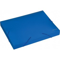 Gumis mappa A4, PP rombuszmintás gerincvastagított 40mm, Economix kék Gumis mappa Economix