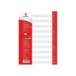 Elválasztólap, A4, PP prespán mintás 110 micron, A-Z,  Optima Elválasztó lap OPTIMA