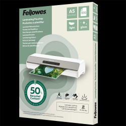 Lamináló fólia A5, 80mic. 100 db/doboz, Fellowes Light Irodatechnika, kellékei Fellowes