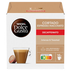 Kávékapszula, Nescafé Dolce Gusto Cortado, koffeinmentes 16db kapszula Iroda üzemeltetés, munkavédelem Nescafé