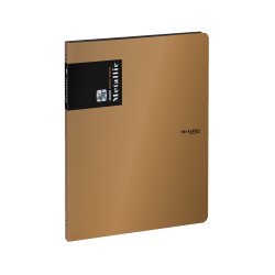Gyűrűskönyv A4, 2 gyűrűs 2cm gerinc PP, Karton P+P metál bronz Gyűrűskönyv Karton