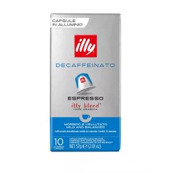 Kávékapszula, Nespresso® kompatibilis, Illy koffeinmentes 10db/doboz