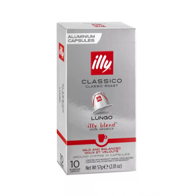Kávékapszula, Nespresso® kompatibilis, Illy Lungo 10db/doboz