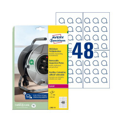 Etikett címke, o20mm, visszaszedhető 48 címke/ív, 10 ív/doboz, Avery fehér Etikett - címke Avery