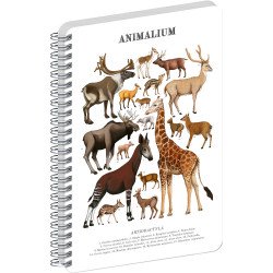 Jegyzetfüzet ikerspirálos Animalium – Artiodactyls, sima, 14,8x21cm A5, Presco Író- irodaszer, papíráru Presco
