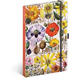 Keménytáblás notesz krémszínű lapokkal, pontozott, leszorító gumiszalaggal Herbal 130x210mm, Presco Író- irodaszer, papíráru Presco