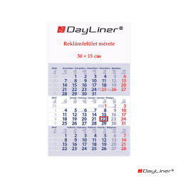 Speditőr naptár 1 tömb, 3 hónap Primus Club 300 × 480 mm, fehér lapokkal Fejrész üres Dayliner 2027. Író- irodaszer, papíráru Dayliner