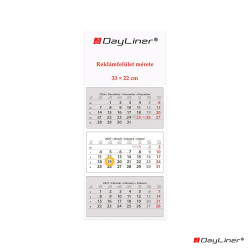 Speditőr naptár 3 tömb, 3 hónap SP-30 330 × 760 mm, fehér lapokkal Fejrész üres Dayliner 2027. Író- irodaszer, papíráru Dayliner