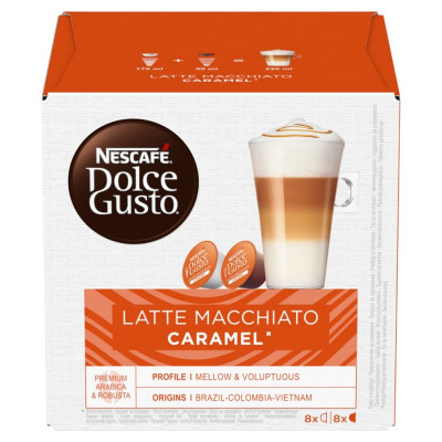 Kávékapszula, Nescafé Dolce Gusto Espresso Latte Macchiato, karamellás 8x2db kapszula