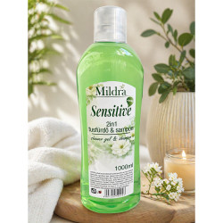 Tusfürdő és sampon 1 liter Mildra Sensitive Iroda üzemeltetés, munkavédelem Satina