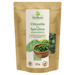 Algatabletta bio Chlorella és Spirulina 125g Biomenü Iroda üzemeltetés, munkavédelem BioMenü