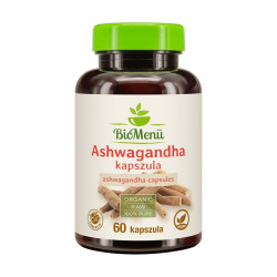 Ashwagandha bio kapszula 60db Biomenü Iroda üzemeltetés, munkavédelem BioMenü