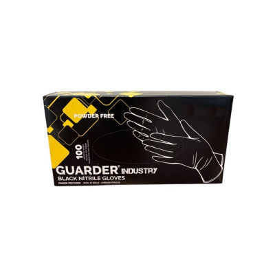 Gumikesztyű nitril púdermentes L 100 db/doboz Industry Guarder®_fekete