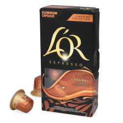 Kávékapszula, Nespresso kompatibilis, LOr Caramel, 10db kapszula Kapszulás kávék Vergnano