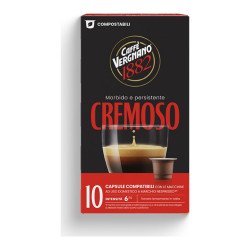 Kávékapszula, Nespresso kompatibilis, Vergnano Cremoso, 10db kapszula Kapszulás kávék Vergnano