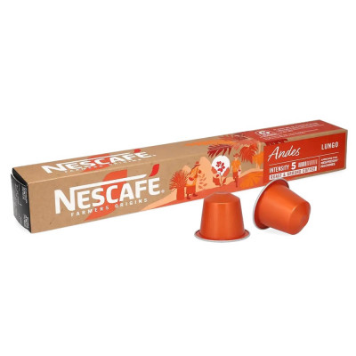 Kávékapszula, Nespresso kompatibilis, Nescafé Andes Lungo, 10db kapszula