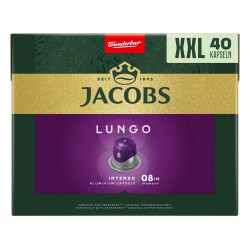 Kávékapszula, Nespresso kompatibilis, Jacobs Lungo 8 Intenso, 40db kapszula Kapszulás kávék Jacobs