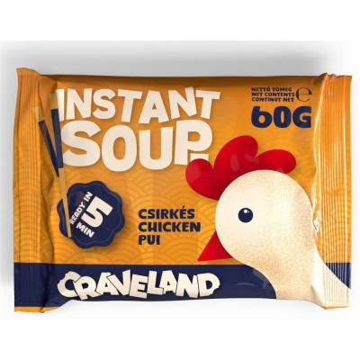 Instant tésztaleves tasakos, 60g, Tyúkhús ízű Craveland