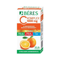C Komplex Retard C-vitamin 1000mg + D3+Cink filmtabletta 90db Béres Vitaminok, egészségmegőrzés Béres
