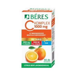 C Komplex Retard C-vitamin 1000mg + D3+Cink filmtabletta 90db Béres Vitaminok, egészségmegőrzés Béres