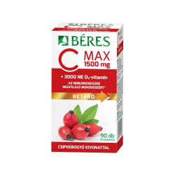 C MAX RETARD C-vitamin 1500mg + D-vitamin 3000NE filmtabletta 90db Béres Vitaminok, egészségmegőrzés Béres